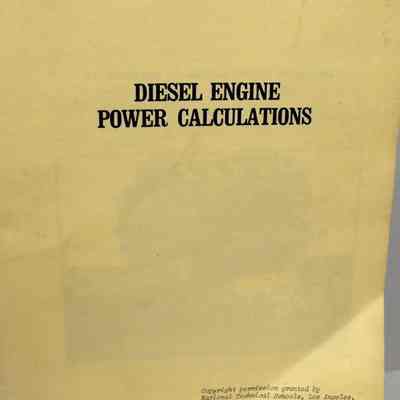 Diesel engine power calculations.