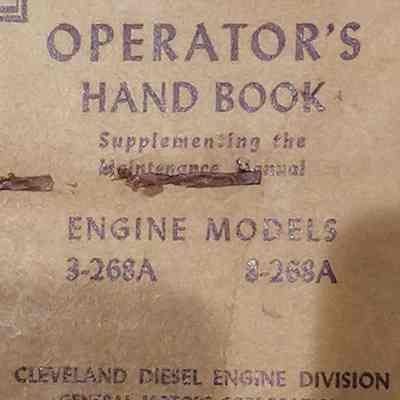 Operator's hand book. Supplementing the maintenance manual engine models 3-268A and 8-268A