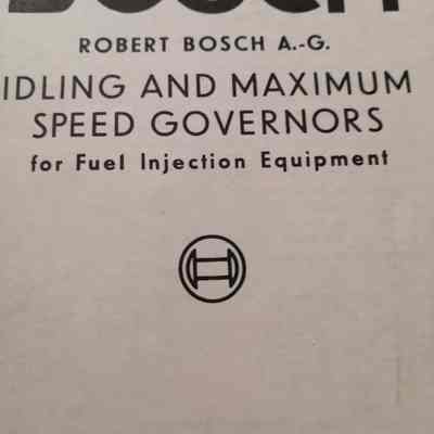 Idling and maximum speed governors for fuel injection equipment.