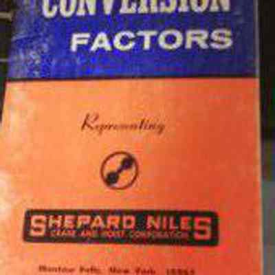 Conversion factors