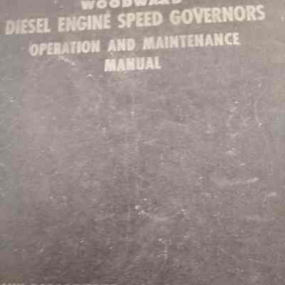 Woodward. Diesel engine speed governors. Operation and maintenance manual