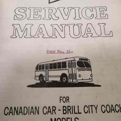 Service manual for Canadian Car-Brill city coach models - 36A, C-36A-TC & CD-36A