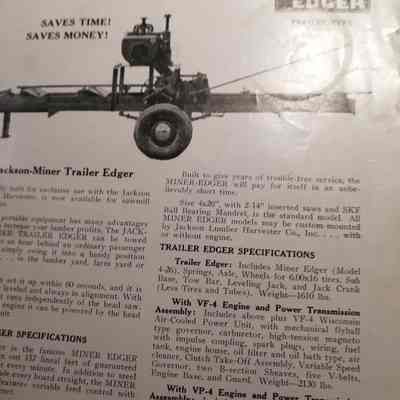 Greater lumber profits for you with the Jackson-Miner trailer edger