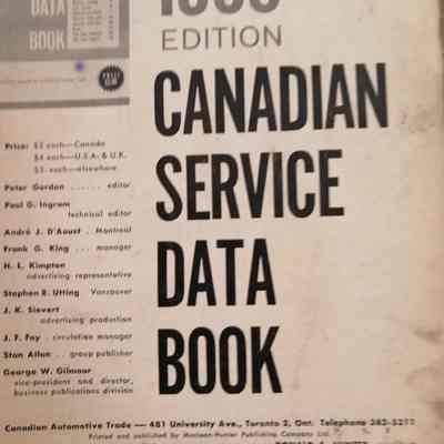 Canadian service data book