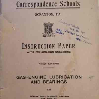 Gas-engine, lubrication and bearings