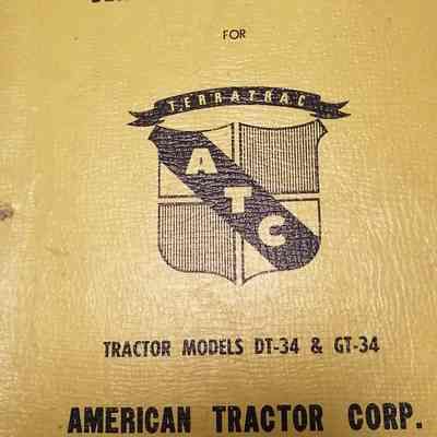 Service parts manual for Terratrac tractor models DT-34 & GT-34.