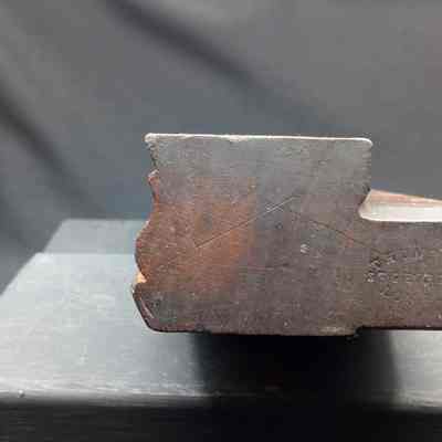 Front Face showing moulding shape and maker's name.
