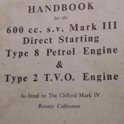 J.A.P handbook for the 600 cc. s.v. Mark III direct starting type and petrol engine and type 2 T.V.O. engine