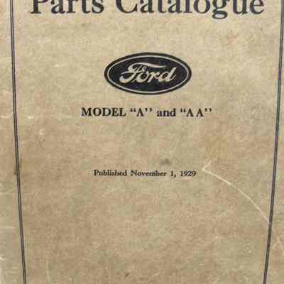 Illustrated parts catalogue. Model "A" and "AA" 1928-1929