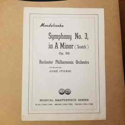 Insert - Mendelssohn: Symphony No.3 In A Minor ("Scotch") Op. 56 - José Iturbi And The Rochester Philharmonic Orchestra - 1940 - Victor M-699 - Victoria High School (2021)