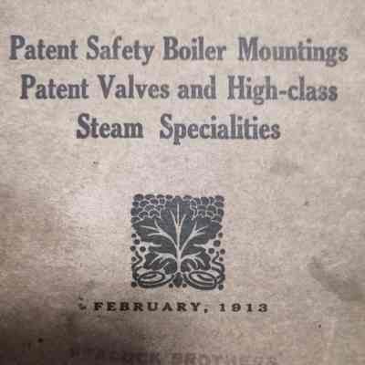 Patent safety boiler mountings. Patent valves and high-class steam specialties
