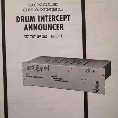 Single channel drum intercept announcer. Type 201