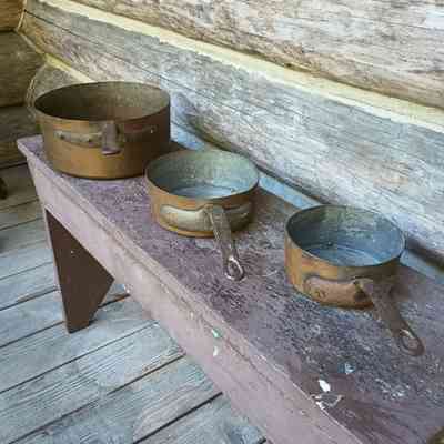 Three saucepans