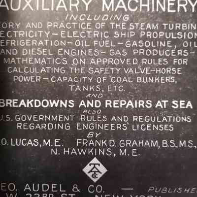 Marine engine boilers and auxiliary machinery