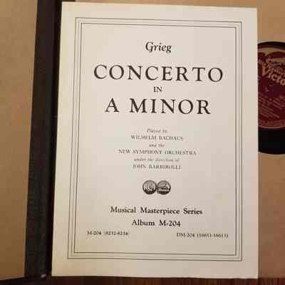 Insert - Wilhelm Bachaus, New Symphony Orchestra-Grieg Concerto in A Minor-Victor DM204-1940