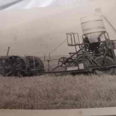 Farm tractor and equipment. Photograph