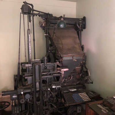 Hot lead Linotypesetting machine