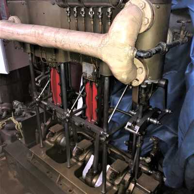 Engine - US Navy (M Type) Vertical compound marine#1469 restored