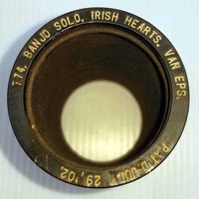 Cylinder Record, Bakelite - Irish Hearts - Fred van Eps - 1908 - Indestructible 774 - Folk