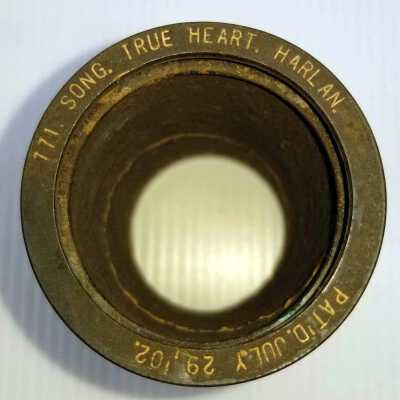 Cylinder Record, Bakelite - True Heart - Byron G. Harlan - 1908 - Indestructible 771 - Pop