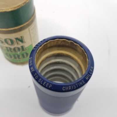 Cylinder Record, Bakelite - Sing Me To Sleep - Christine Miller - 1917 - Edison 28252