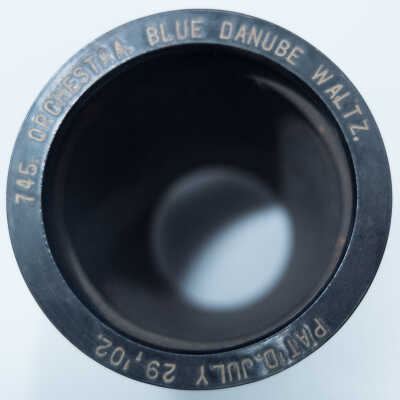 Cylinder Record, Bakelite - Blue Danube Waltz - Indestructible Symphony Orchestra - 1908 - Indestructible 745 - Classical