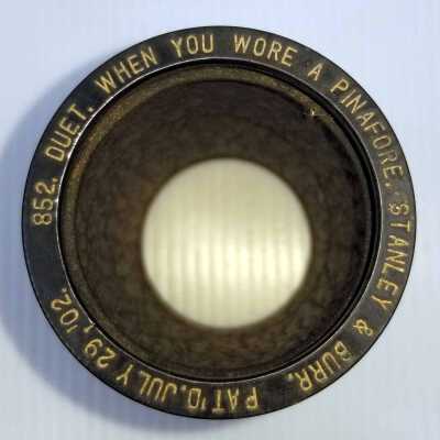 Cylinder Record, Bakelite - When You Wore A Pinafore - Frank C. Stanley & Henry Burr - 1908 - Indestructible 852 - Pop
