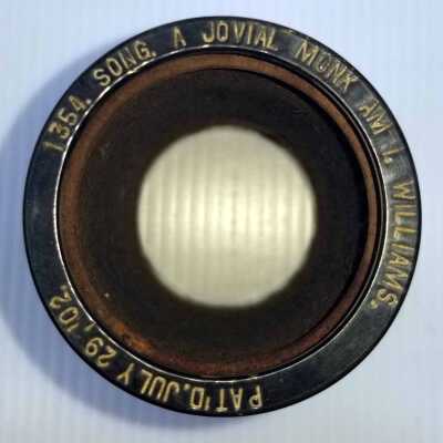 Cylinder Record, Bakelite - A Jovial Monk Am I - Norman Williams - 1910 - Indestructible 1354 - Pop