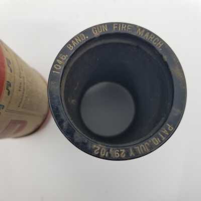 Cylinder Record, Bakelite - Gun Fire - Columbia Band - 1909 - Indestructible Record 1046