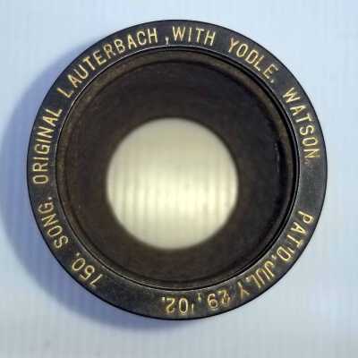 Cylinder Record, Bakelite - Original Lauterbach, With Yodle - George Watson - 1908 - Indestructible 750 - Pop
