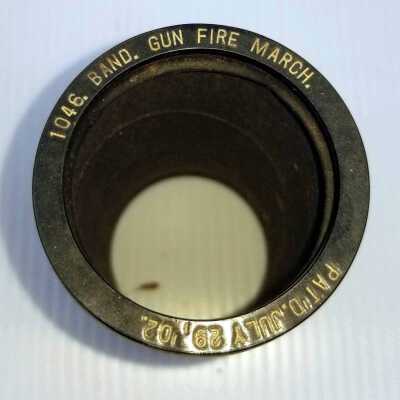 Cylinder Record, Bakelite - Gun Fire - Columbia Band - 1909 - Indestructible Record 1046 - Classical