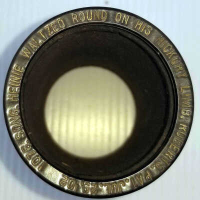 Cylinder Record, Bakelite - Heinie Waltzed Round On His Hickory Limb - Bob Roberts - 1909 - Indestructible 1076 - Pop