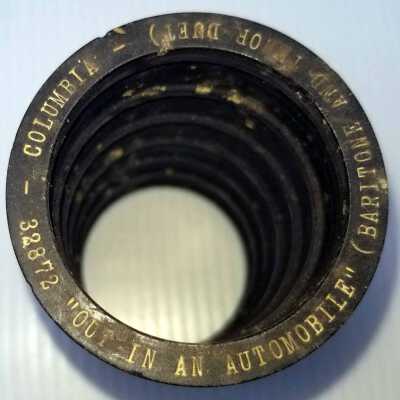 Cylinder Record, Wax - Out In An Automobile - Collins & Harlan - 1906 - Columbia 32872 - Vaudeville