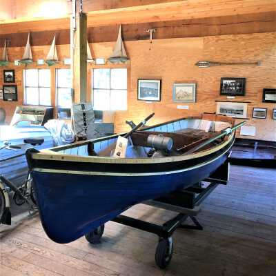 Vogler Brothers Clinker built skiff with 2hp inboard 1914