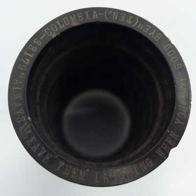 Cylinder Record, Wax - Always Leave Them Laughing When You Say Good Bye - Billy Murray - 1907 - Columbia 33179
