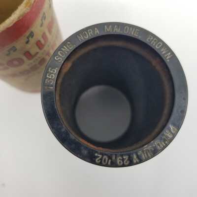 Cylinder Record, Bakelite - Nora Malone - Brown - 1910 - Indestructible Record 1335