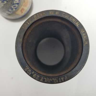 Cylinder Record, Bakelite - New Colonial March - Columbia Band - 1910 - Indestructible Record 1372