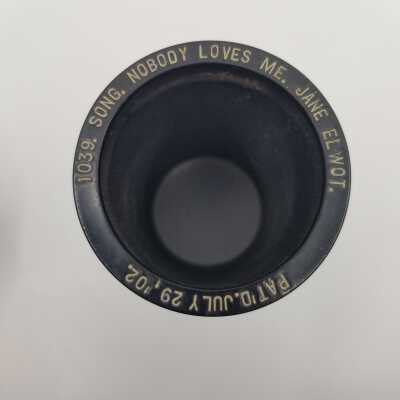 Cylinder Record, Bakelite - Nobody Loves Me - Jane Elwot - 1909 - Indestructible 1039