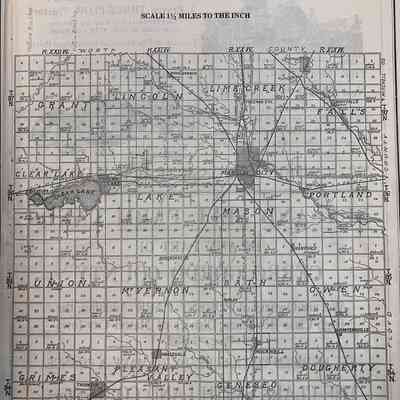 Township Map: Township and Section Map Cerro Gordo Gounty