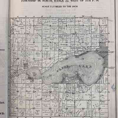 Plat Map showing parcels and ownership: Clear Lake Township Plat Map showing parcels and ownership