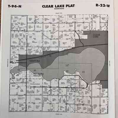 Plat Map showing parcel ownership: Clear Lake Township Residents
