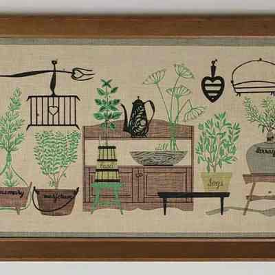 Matching framed print: Kitchen Garden 1330-4; see “Framed Prints and Mounted Prints” entries.: Image: firetouchshop, eBay.com, Southwick MA, 12/2020.