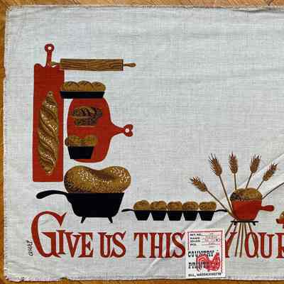 Runner: Daily Bread 226, c.1960, 17x30, Red