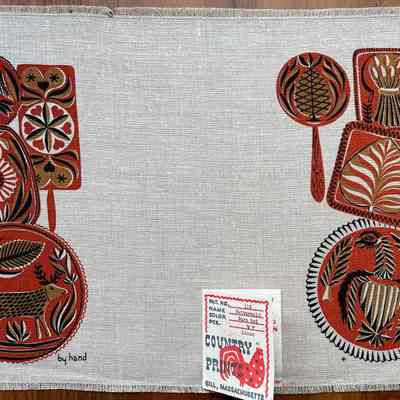 Placemat with Country Prints product tag.
