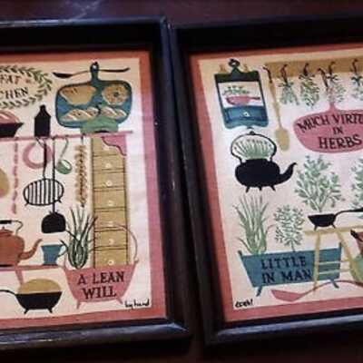 Print: Kitchen-Herbs 97-3 Pair