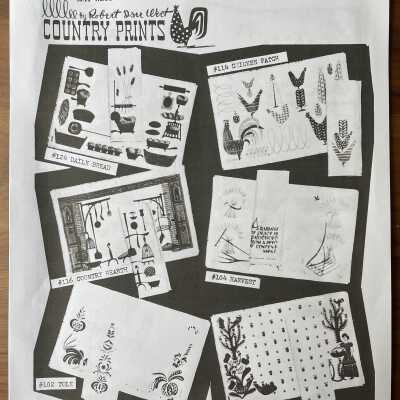 Harvest 104 mat set, right center.: From “Mat Sets by Robert Darr Wert/Country Prints”, p.1, c.1960. Image: PKM