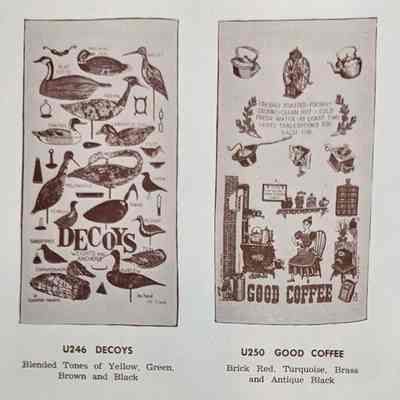 Decoys U246 wall hanging, left.: From “Country Prints by Robert Darr Wert and Neighbors”, c.1966. Image: Clark Peramo