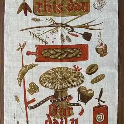 Matching towel/wallhanging: Daily Bread 211, Red.: PKM collection.