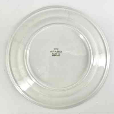 Back of plate with Arabia back stamp.