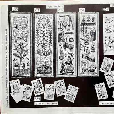 Children’s Hanging 234, upper right corner, second from right.: From “Mat Sets by Robert Darr Wert/Country Prints”, c.1960. Collection of Sara Leeper. Image: PKM